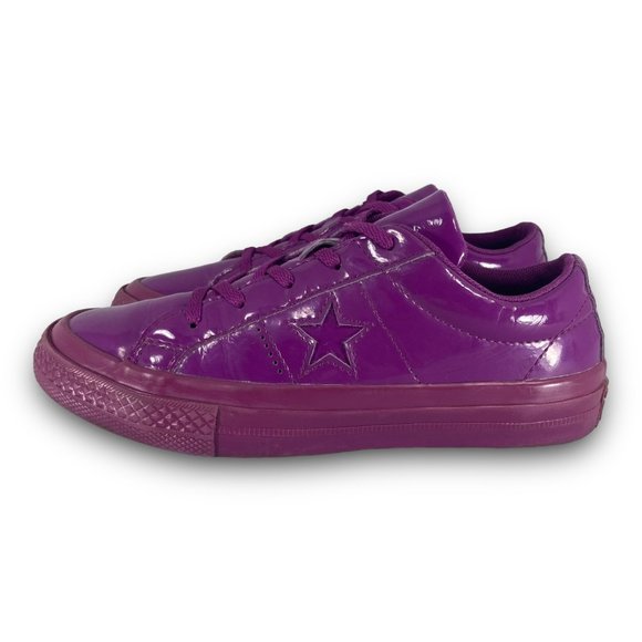 Converse One Star Athletic Sneakers 362535C Shoes Synthetic Purple Youth 2 - Picture 2 of 9
